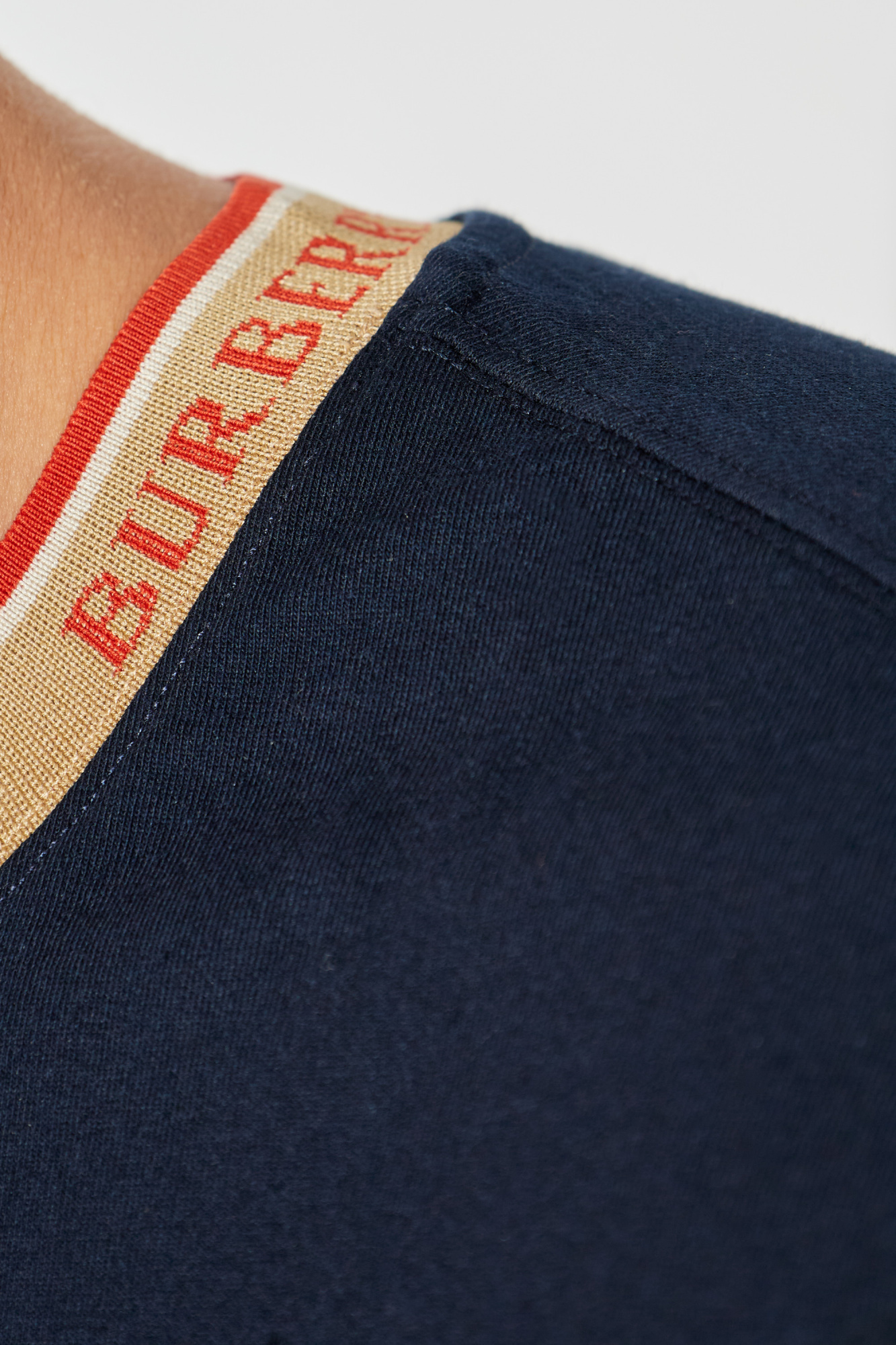 【新品】Burberry 紺 Tシャツ Lサイズ Burberry Monogram Motif Pattern Cotton Male Blue 80140221